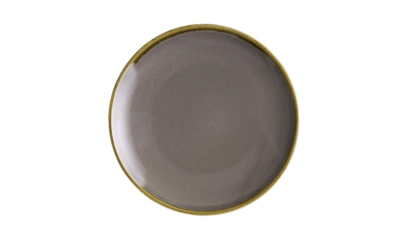 Assiettes plates rondes grises Kiln Olympia 178mm lot de 6