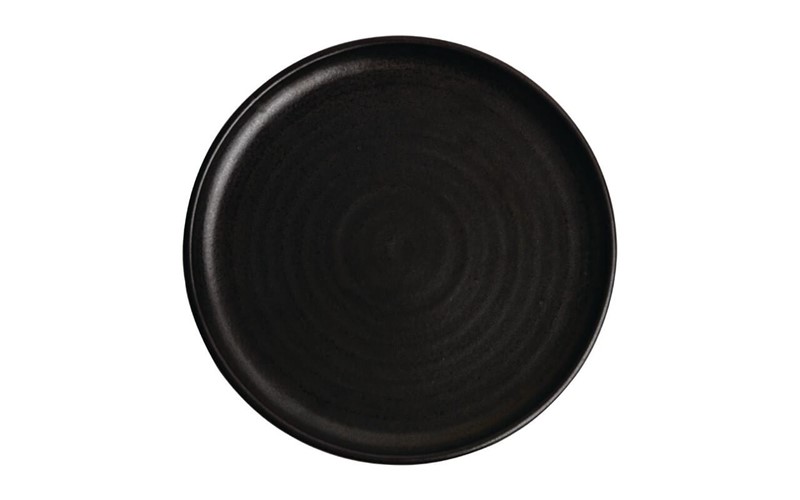 Assiettes plates noir mat Olympia Canvas 26,5 cm (Lot de 6)