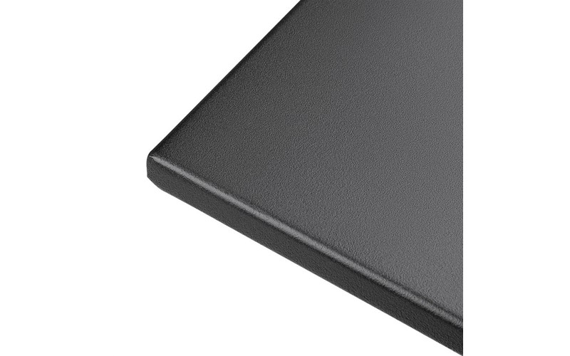 Table de terrasse carrée en acier Bolero noire 600mm