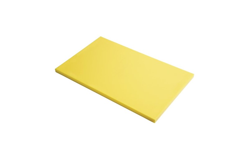 Planche à découper en polyéthylène haute densité Gastro M  jaune