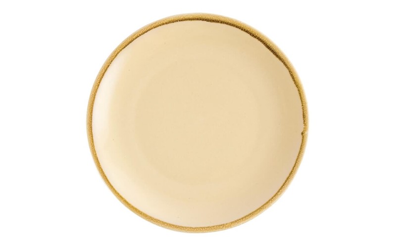 Assiette plate ronde couleur sable Olympia Kiln 280mm (Lot de 4)