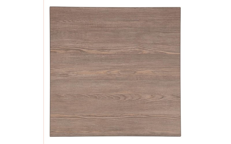 Plateau de table carré Bolero 600mm effet bois gris