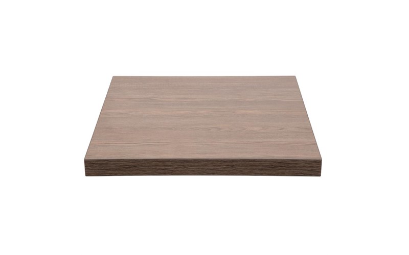Plateau de table carré Bolero 600mm effet bois gris