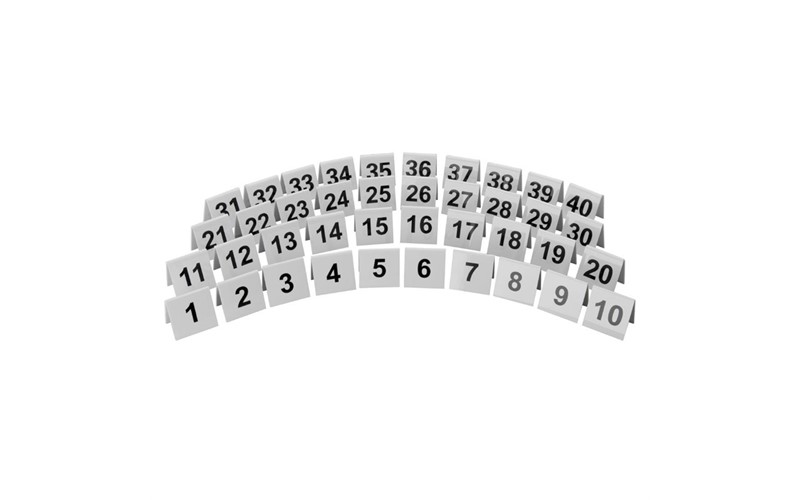 Lot de numéros de table en plastique Olympia 31-40