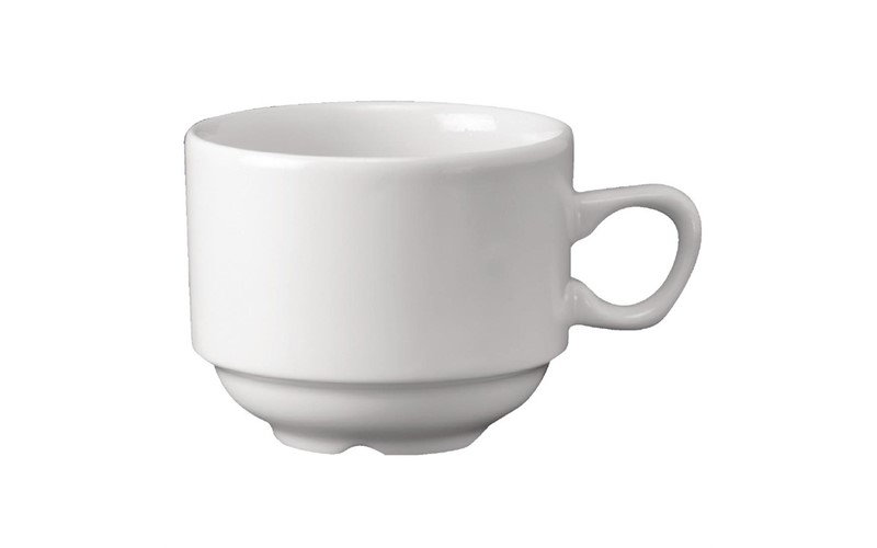 Tasses à thé empilables Nova Churchill Whiteware 213 ml (Lot de 24)
