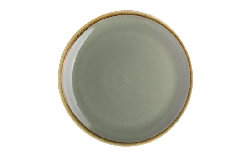 Assiette plate ronde couleur mousse Kiln Olympia 230mm lot de 6