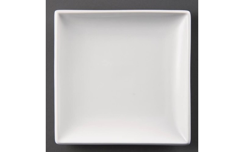 Assiettes carrées blanches Olympia 180mm (Lot de 12)
