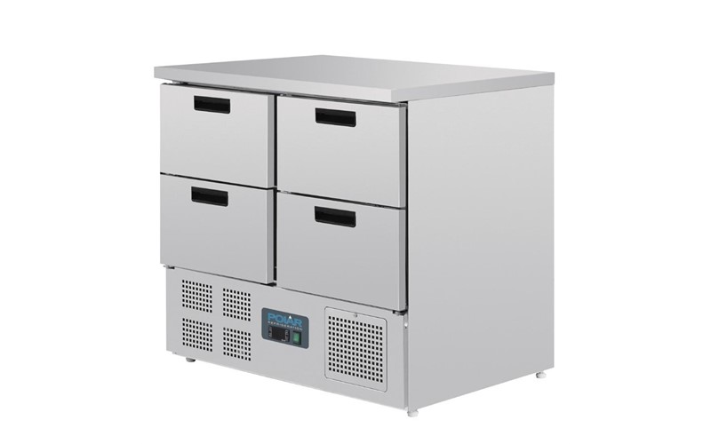 Table réfrigérée compacte 4 tiroirs 240L Polar Série G