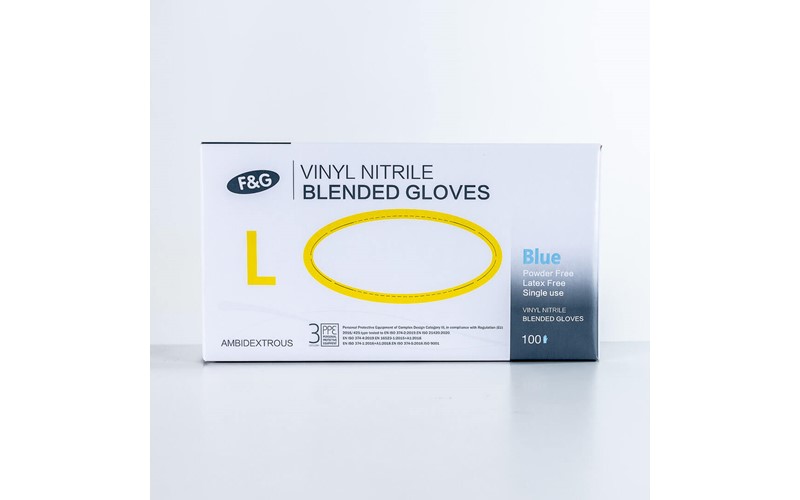 Gant Vi Nitrile Bleu L 100PCS
