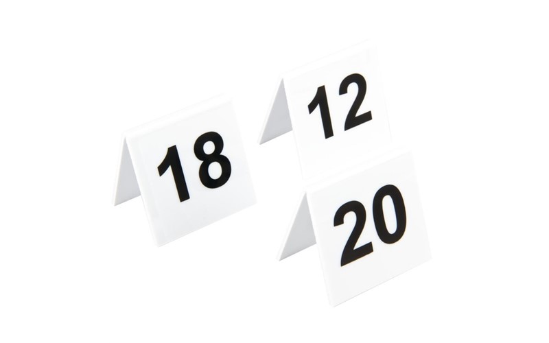 Lot de numéros de table en plastique Olympia 11-20