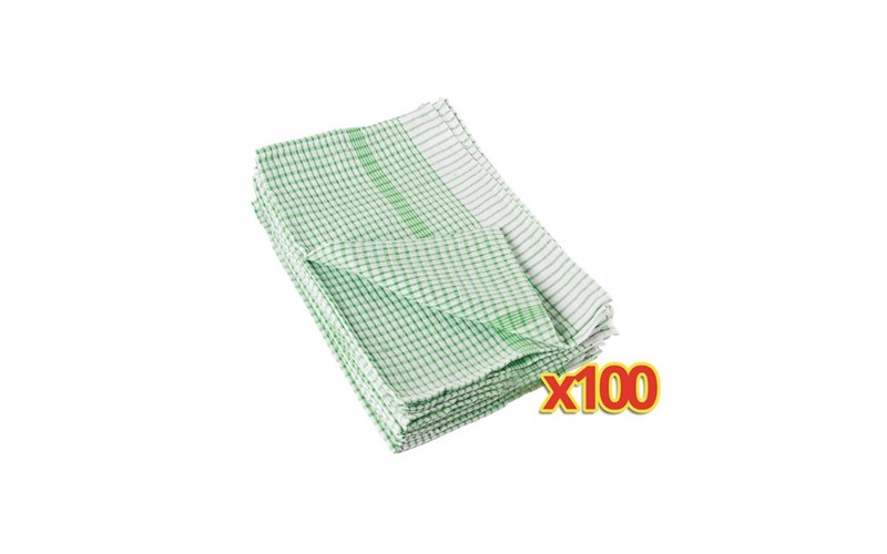 OFFRE GROS VOLUME Torchons Wonderdry verts x100