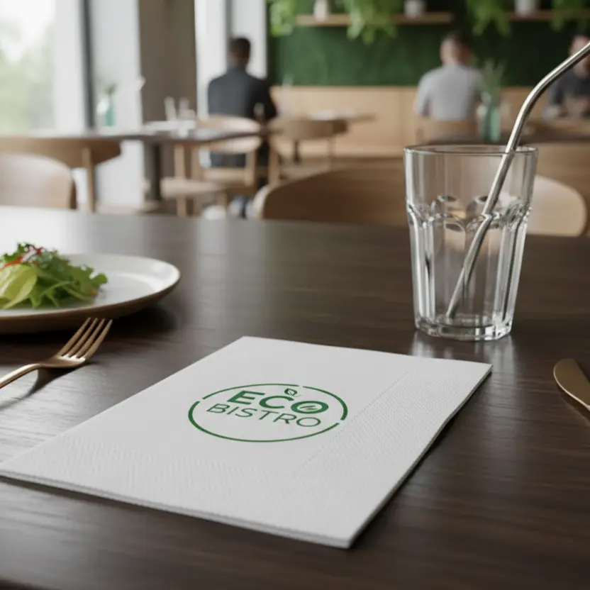 Serviettes ecolabel  personnalisé - vue 3