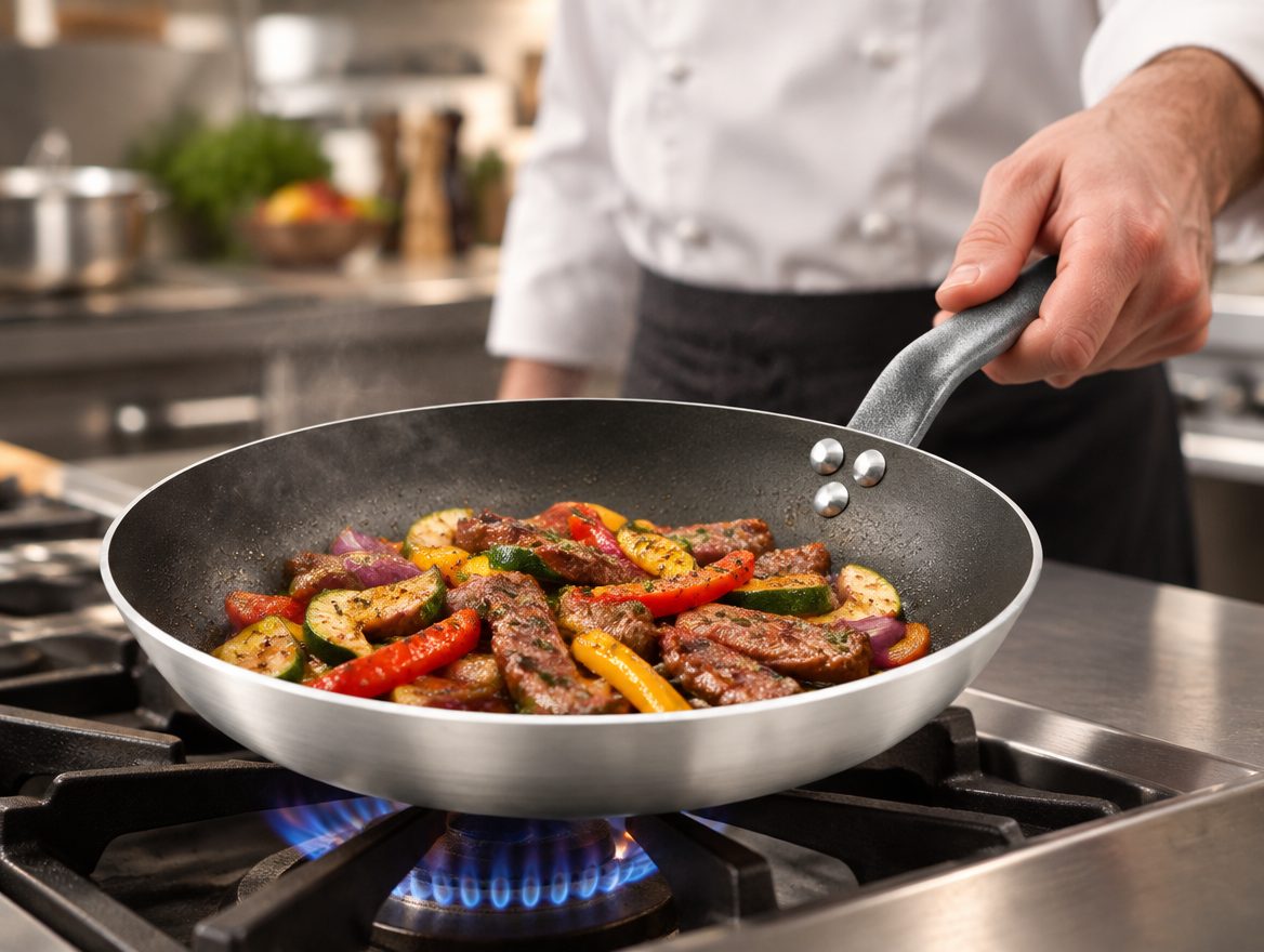 Poêle ronde CHOC ACCESS en service dans une cuisine professionnelle