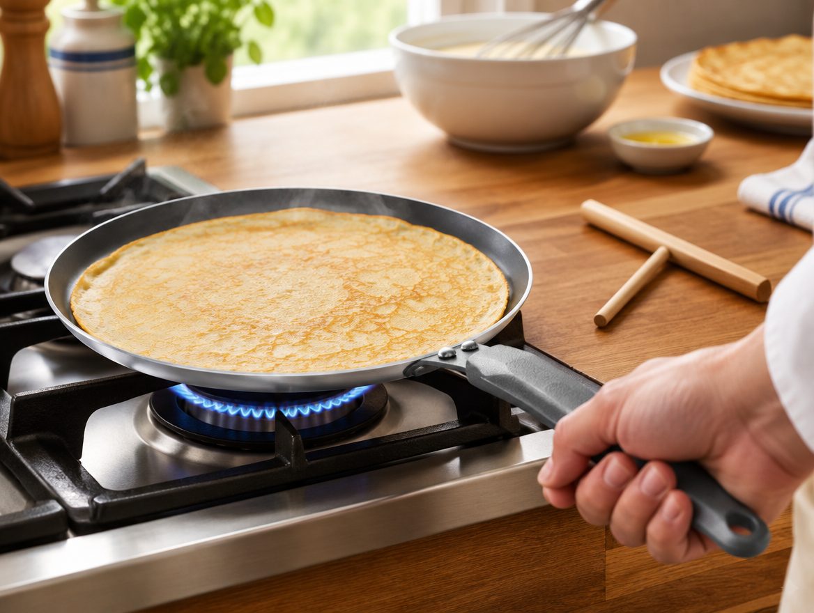 Poêle à crêpes CHOC en service dans une cuisine professionnelle
