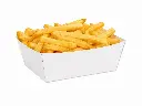 Ravier à frites carton blanc C92, format large rempli de frites