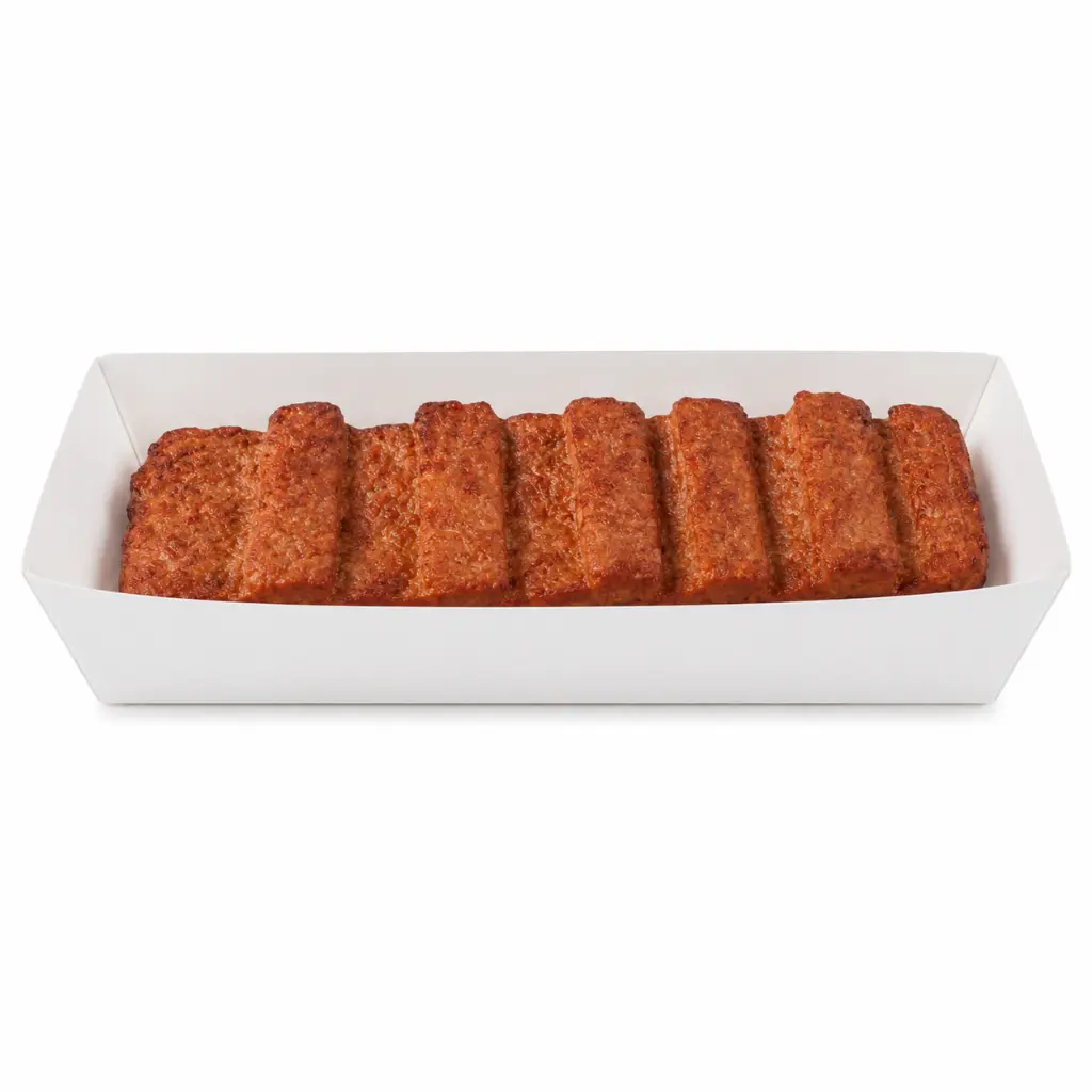 Ravier long carton blanc C2910 garni de mexicanos, snack chaud à emporter