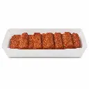 Ravier long carton blanc C2910 garni de mexicanos, snack chaud à emporter