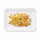 Plateau carton blanc 13 × 20 cm garni d'une portion de frites de friterie