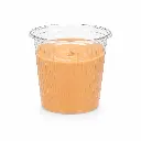 Pot à sauce strié transparent 10 cl rempli de sauce samouraï