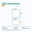 Dimensions du ravier à frites CA2 : 55 × 55 × 35 mm — 100 pièces par carton