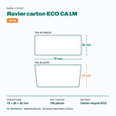 Dimensions du ravier à frites CA1M : 70 × 30 × 33 mm — 100 pièces par carton