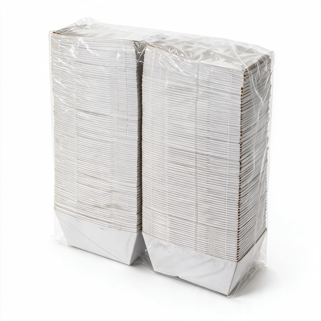 Paquet de 100 raviers à frites CA7 en carton blanc — carton de 250 pièces