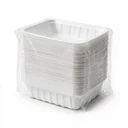 Paquet de 100 barquettes à snack A1M en polystyrène blanc — carton de 1000 pièces