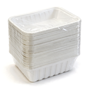 Paquet de 100 barquettes à snack A9 en polystyrène blanc — carton de 1000 pièces