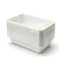 Paquet de 100 barquettes à snack A13 en polystyrène blanc — carton de 1000 pièces