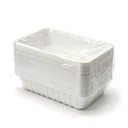 Paquet de 100 barquettes à snack A13 en polystyrène blanc — carton de 1000 pièces