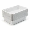 Paquet de 100 barquettes à snack A15 en polystyrène blanc — carton de 1000 pièces