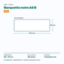 Dimensions de la barquette à snack A8 B : 303 × 99 mm — 500 pièces par carton