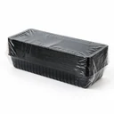 Paquet de 100 barquettes à snack A8 B en polystyrène noir — carton de 500 pièces