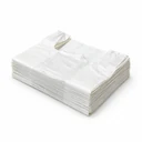 Paquet de 100 sacs bretelle HDPE blancs en polyéthylène 21 µ — carton de 1000 pièces