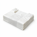 Paquet de 100 sacs bretelle HDPE blancs en polyéthylène 21 µ — carton de 1000 pièces