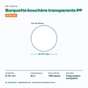 Dimensions de la barquette bouchère Ø 101 mm — 30 cl, 1000 pièces par carton
