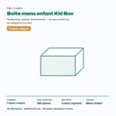 Boîte menu enfant Kid Box : format, colisage et usage en un coup d'œil
