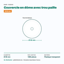 Dimensions du couvercle en dôme Ø 95 mm — 1000 pièces par carton