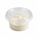 Couvercle Ø 67 mm fermé sur un pot à sauce rempli de mayonnaise