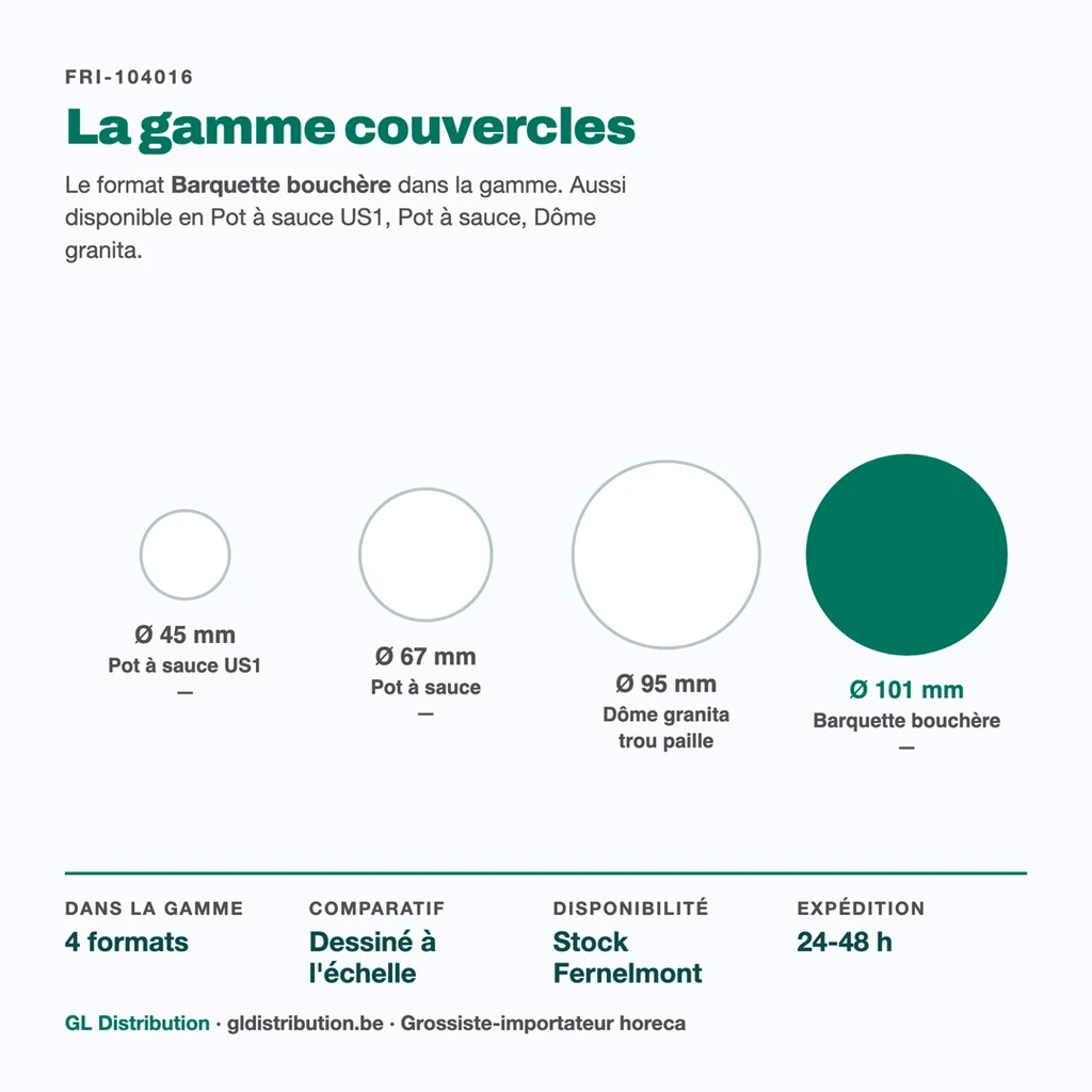 Couvercle Ø 101 mm dans la gamme couvercles GL Distribution