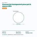 Dimensions du couvercle pour pot à sauce US1 Ø 45 mm — 2500 pièces par carton