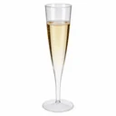 Flûte à champagne réutilisable remplie de vin pétillant