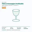 Flûte à champagne réutilisable : contenance, colisage et usage traiteur