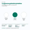 Gobelet bière Ø 80 mm parmi les 3 formats de la gamme gobelets jetables