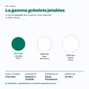 Gobelet limonade Ø 75 mm parmi les 3 formats de la gamme gobelets jetables
