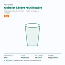Gobelet à bière réutilisable 33 cl : contenance, colisage et usage événementiel