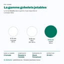 Gobelet à granita Ø 95 mm parmi les 3 formats de la gamme gobelets jetables