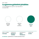Gobelet à granita Ø 95 mm parmi les 3 formats de la gamme gobelets jetables