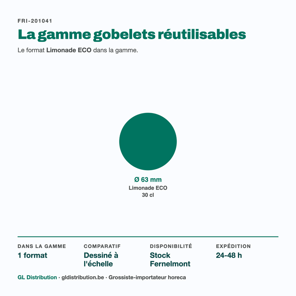 Gobelet à limonade réutilisable ECO dans la gamme gobelets réutilisables