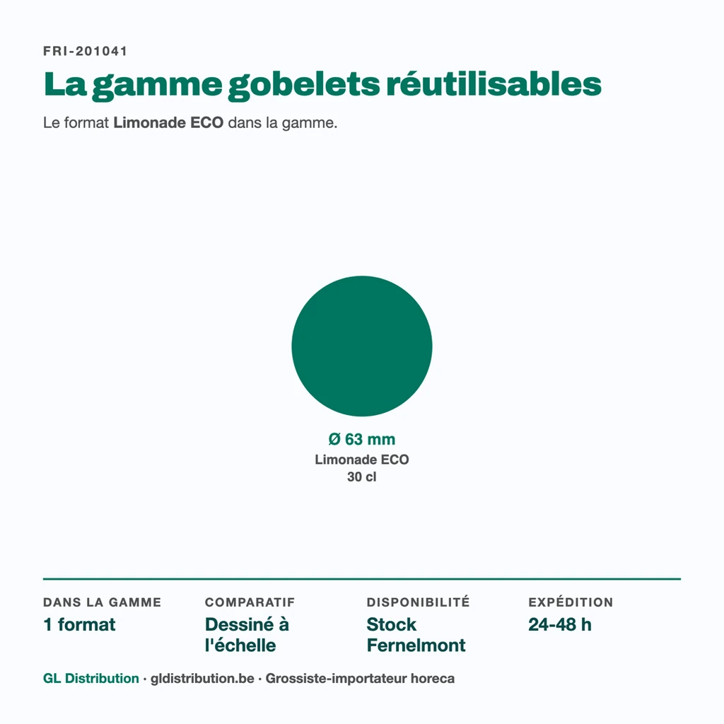 Gobelet à limonade réutilisable ECO dans la gamme gobelets réutilisables